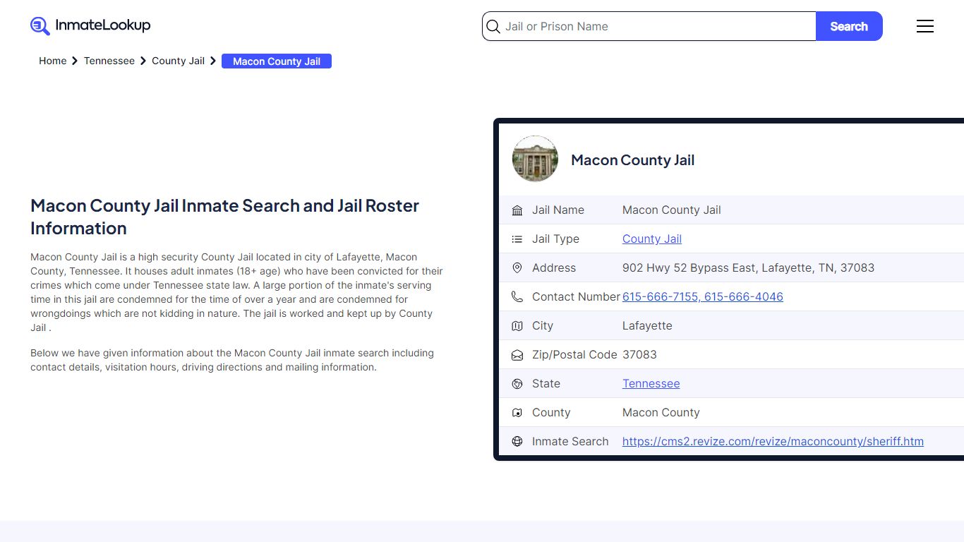 Macon County Jail Inmate Search, Jail Roster, Bookings, Arrests ...